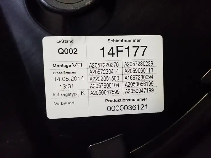 Mercedes-Benz C W205 (2014 - 2021) A2057209211 Стеклоподъемник передней двери (без мотора) — фото 4