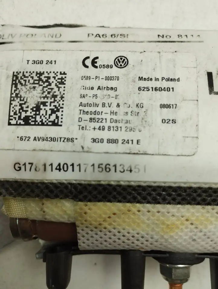 Volkswagen PASSAT B8 (2015 - ) 3C0880241E Подушка безопасности сиденья — фото 2