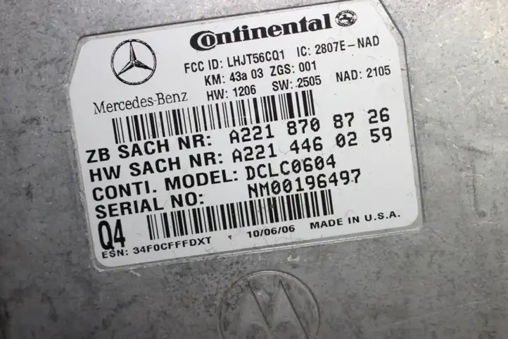 Mercedes-Benz CL C216 (2007 - 2014) Прочие блоки управления — фото 2