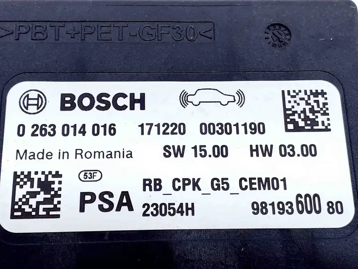 Citroen C4 (2011 - 2016) 9819360080 Блок управления парктрониками — фото 1