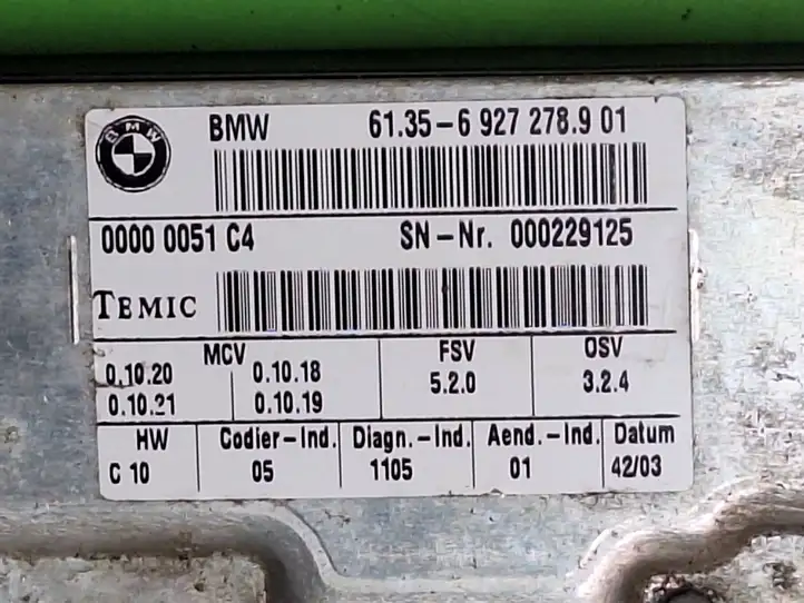 BMW 5 E60 E61 (2004 - 2010) 6927278901 Блок управления сиденьем — фото 8
