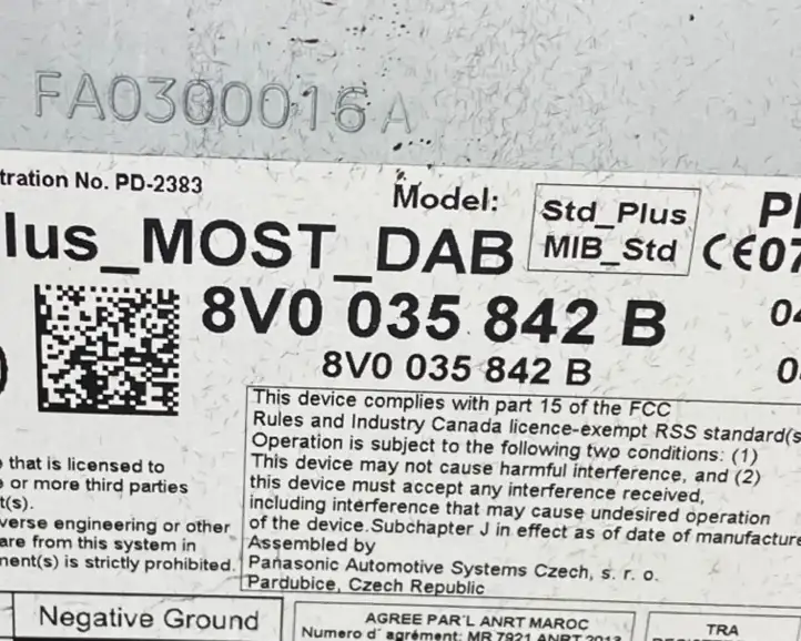 Audi A3/S3 8V (2012 - 2016) 8V0035842B Контроллер мультимедийной системы — фото 6