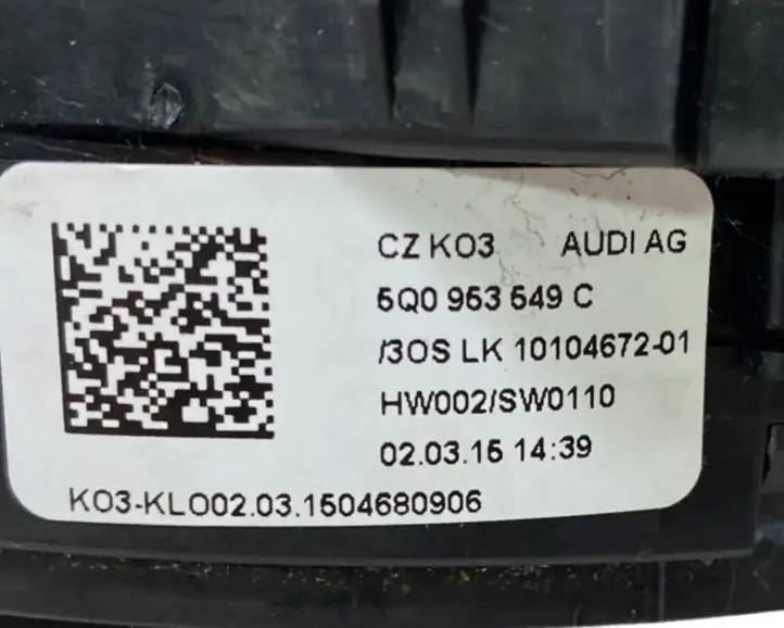 Audi A3/S3 8V (2012 - 2016) 5Q0953649C Контактное кольцо SRS — фото 7