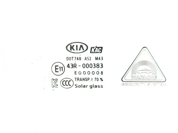 Kia Sorento (2017 - 2020) 43R000383 Стекло передней двери — фото 2