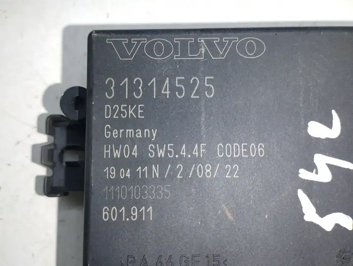 Volvo S60 (2010 - 2013) 31314525 Блок управления парктрониками — фото 5