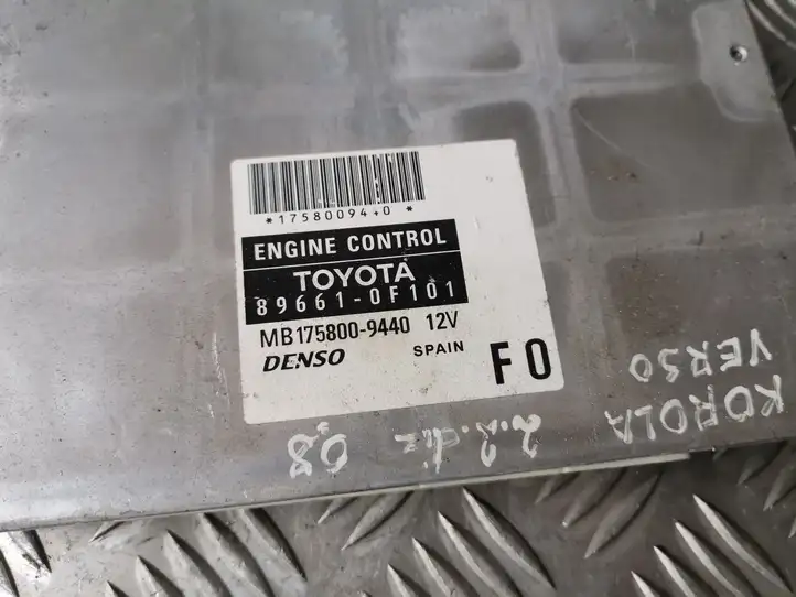 Toyota Corolla Verso AR10 (2004 - 2009) 896610F101 Блок управления двигателем (ЭБУ) — фото 2