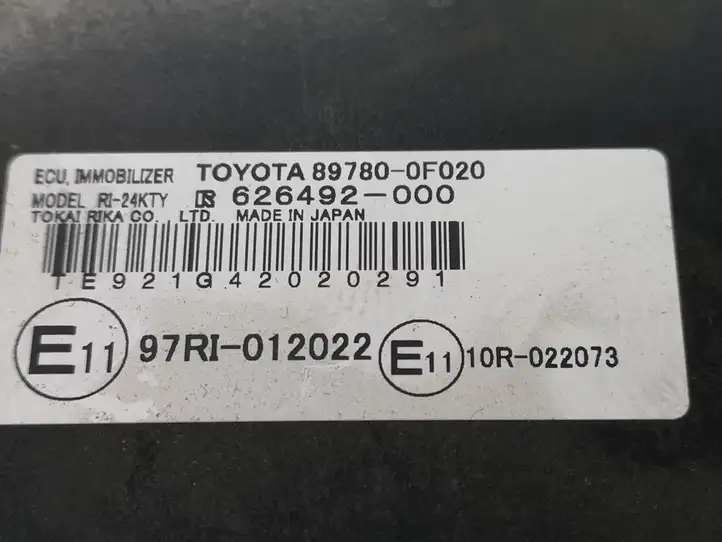 Toyota Corolla Verso AR10 (2004 - 2009) 897800F020 Блок иммобилайзера — фото 4