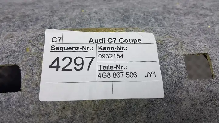 Audi A7 S7 4G (2010 - 2014) 4G8867506JY1 Потолочная обшивка — фото 8