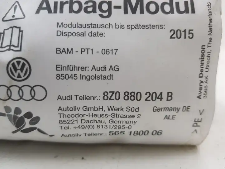 Audi (1999 - 2007) 8Z0880204B Подушка безопасности пассажира — фото 2