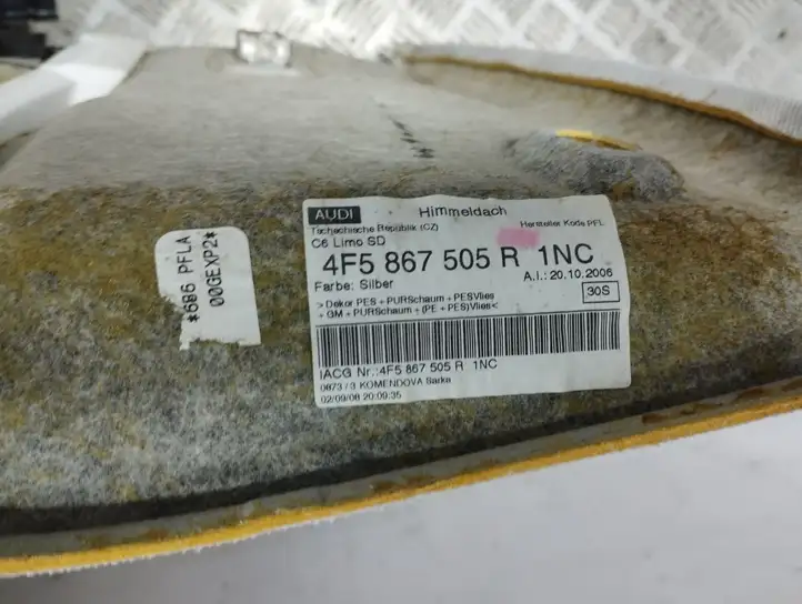 Audi A6 S6 C6 4F (2008 - 2011) 4F5867505R Потолочная обшивка — фото 3