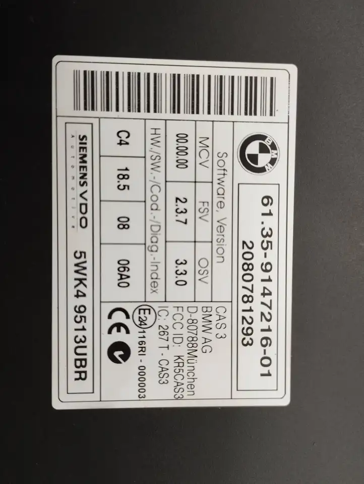 BMW 5 E60 E61 (2004 - 2010) 5WK49513UBR Модуль комфорта — фото 2