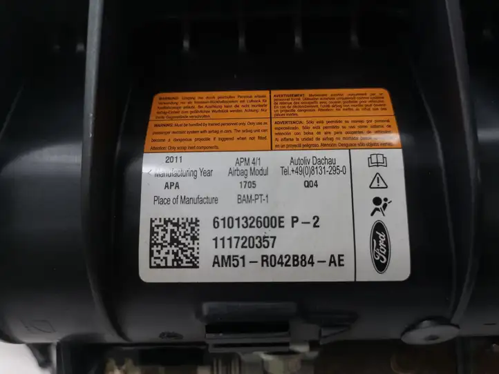 Ford Focus Grand C-MAX (2010 - 2019) 610132600E Подушка безопасности пассажира — фото 6