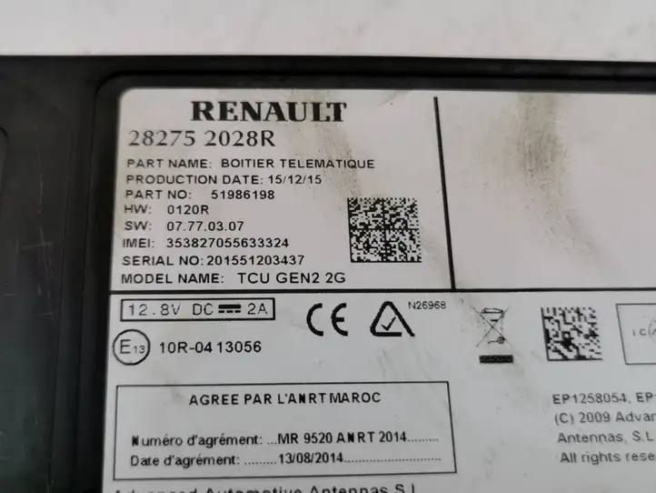 Renault Kadjar (2015 - 2018) 282752028R Блок GSM — фото 2