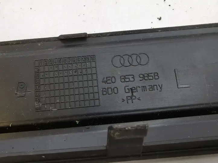 Audi A8 S8 D3 4E (2002 - 2005) 4E0853985B Внутренняя обшивка порога (комплект) — фото 6