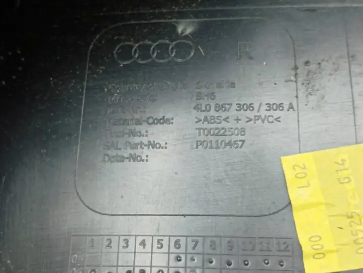 Audi Q7 4L (2005 - 2009) 4L0867306 Обшивка задней двери — фото 8