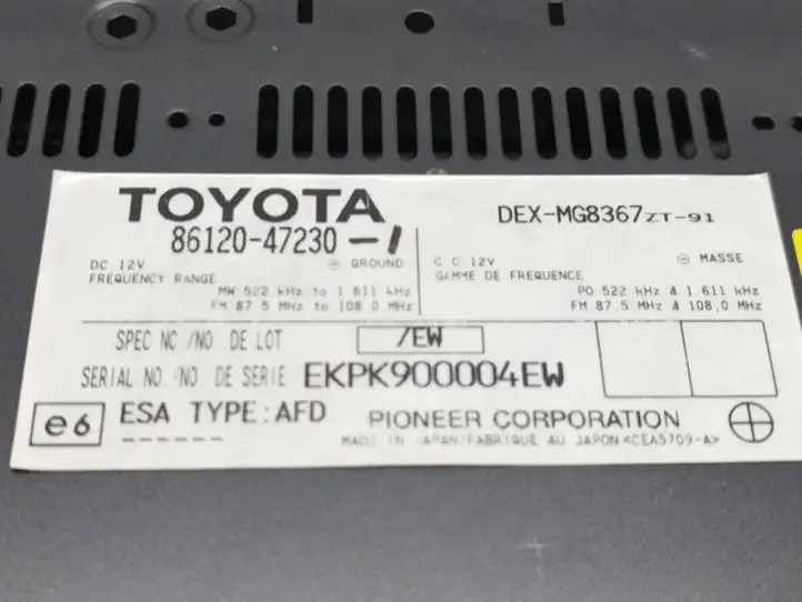 Toyota Prius (XW20) (2003 - 2009) 8612047230 Магнитола / мультимедийная система — фото 9