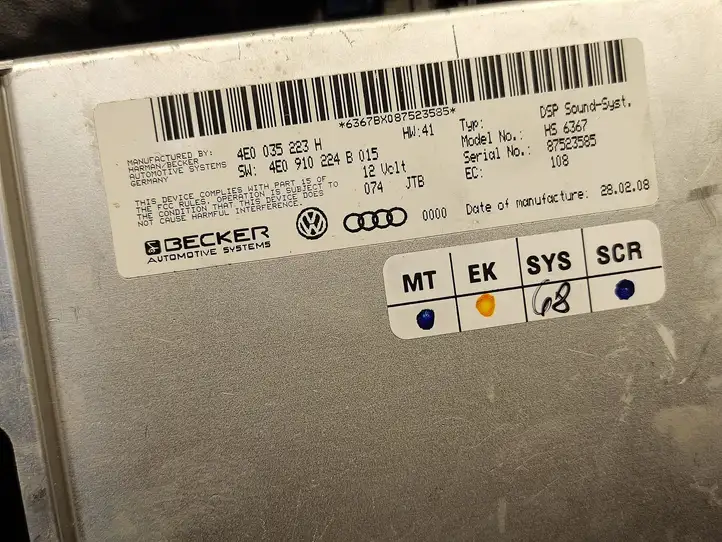 Audi A8 S8 D3 4E (2007 - 2010) 4E0035223H Усилитель звука — фото 3