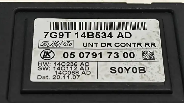 Ford Mondeo MK IV (2007 - 2014) 7G9T14B534AD Блок управления дверью — фото 2