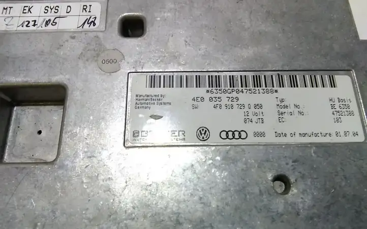 Audi A6 S6 C6 4F (2004 - 2008) 4E0035729 Модуль комфорта — фото 3