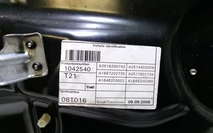 Mercedes-Benz R W251 (2005 - 2013) A2518200742 Стеклоподъемник передней двери (без мотора) — фото 2