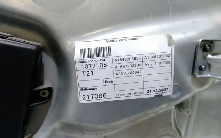 Mercedes-Benz R W251 (2005 - 2013) A1648205985 Стеклоподъемник передней двери (без мотора) — фото 4