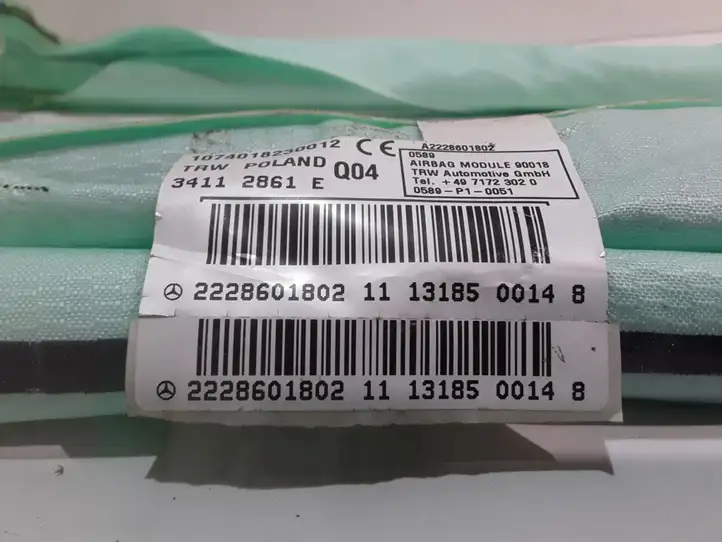 Mercedes-Benz S W222 (2013 - ) A2228601802 Боковая подушка безопасности шторка — фото 4