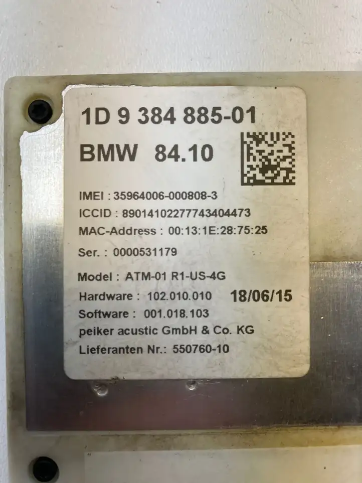 BMW 3 F30 F35 F31 (2012 - 2018) 9334885 Усилитель антенны — фото 4