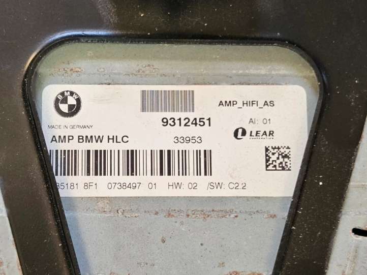 9312451 BMW 3 GT F34 Garso stiprintuvas