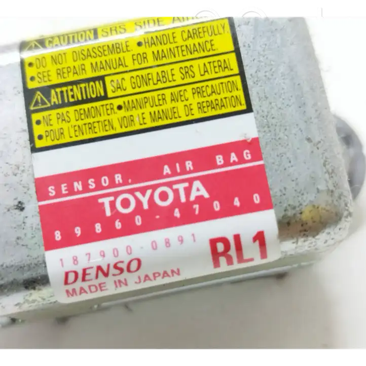 Toyota Prius (XW20) (2003 - 2009) 8986047040 Датчик удара SRS — фото 6