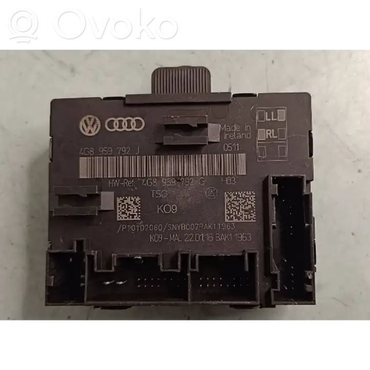 Audi A6 C7 (2011 - 2014) 4G8959792G Блок управления дверью — фото 1