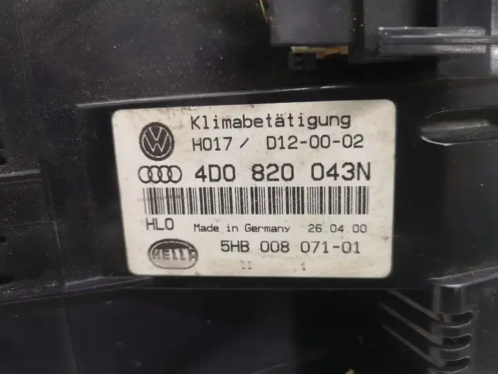 Audi A8 S8 D2 4D (1999 - 2002) 4B0820043N Блок управления климат-контролем — фото 5
