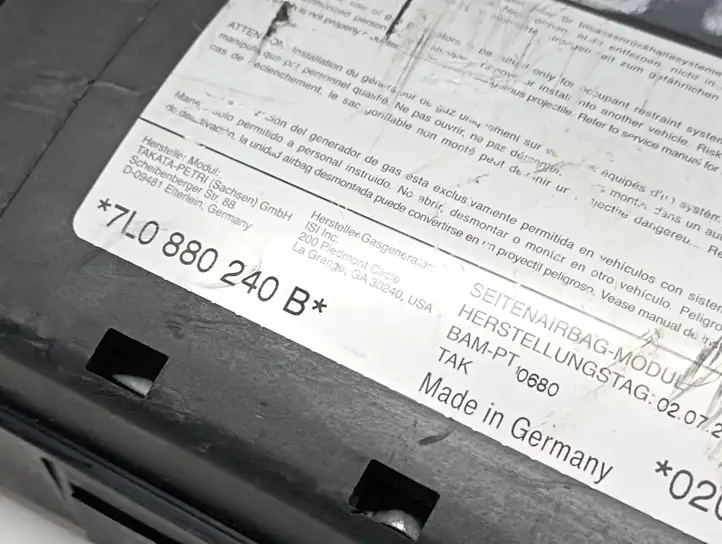 Porsche Cayenne (9PA) (2002 - 2010) 7L0880240B Подушка безопасности сиденья — фото 4