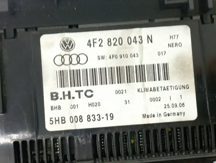 Audi A6 Allroad C6 (2006 - 2008) 4F0910043 Блок управления климат-контролем — фото 4