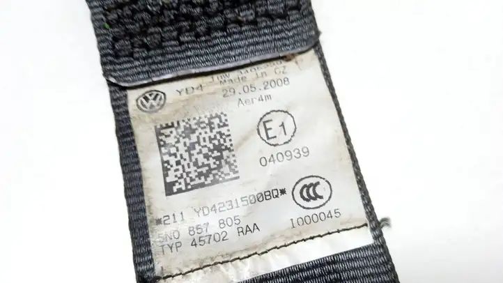 Volkswagen Tiguan (2007 - 2011) 5N0857805 Задний ремень безопасности — фото 2