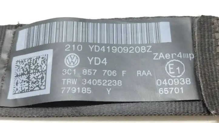 Volkswagen PASSAT B6 (2005 - 2010) 3C1857706F Передний ремень безопасности — фото 2