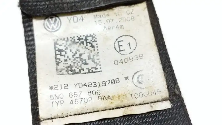 Volkswagen Tiguan (2007 - 2011) 5N0857806 Задний ремень безопасности — фото 2