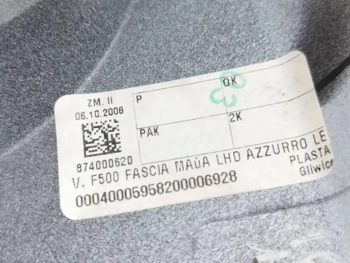 Fiat 500 (2008 - 2015) 874000620 Боковая отделка панели приборов — фото 6
