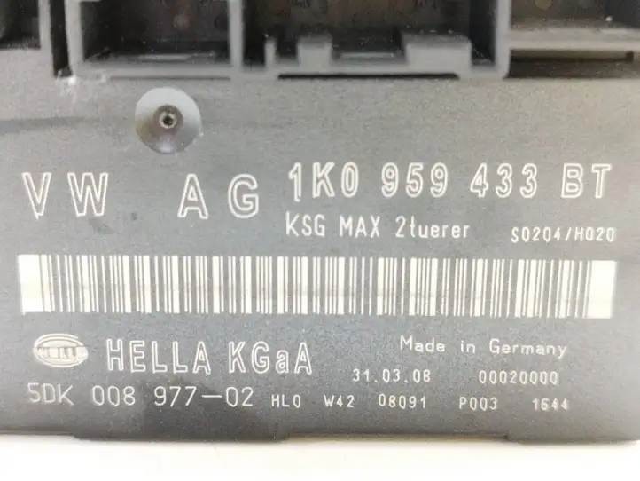 Skoda Octavia Mk2 (1Z) (2004 - 2013) 1K0959433BT Модуль комфорта — фото 5