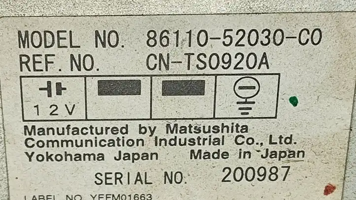 Toyota Yaris Verso (1999 - 2005) 8611052030 Магнитола / мультимедийная система — фото 3