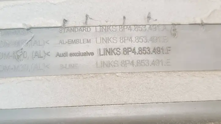 Audi A3/S3 8P (2004 - 2008) 8P4853491E Внутренняя отделка переднего порога — фото 5