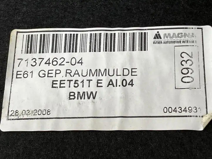 BMW 5 E60 E61 (2004 - 2010) 7137462 Пол багажника — фото 3