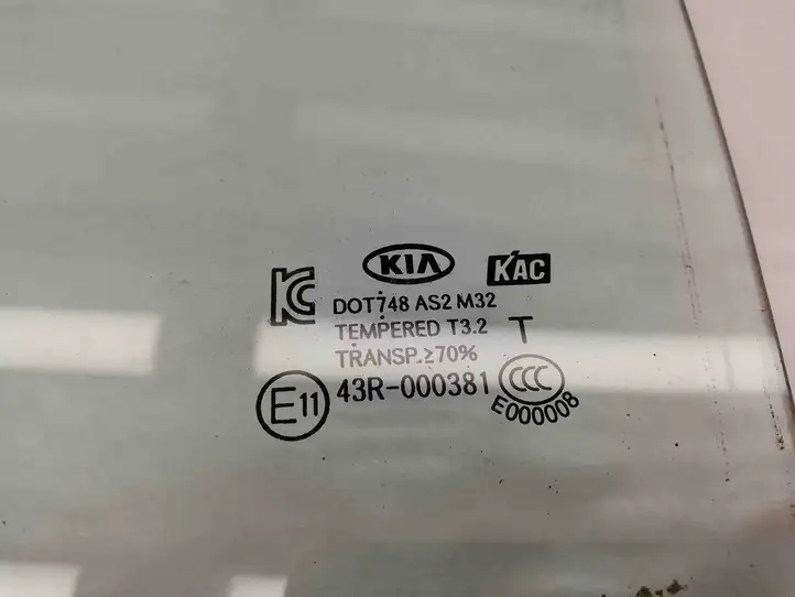 Kia Rio (2011 - 2015) E1143R00381 Стекло задней двери — фото 2