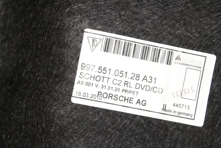 Porsche Boxster 987 99755105128 Задняя боковая обшивка салона — фото 3
