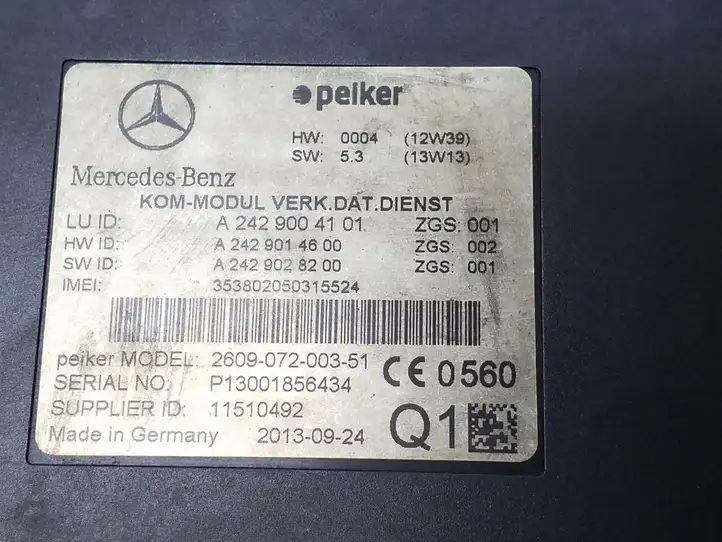 Mercedes-Benz E W212 (2009 - 2016) A2429004101 Прочие блоки управления — фото 5