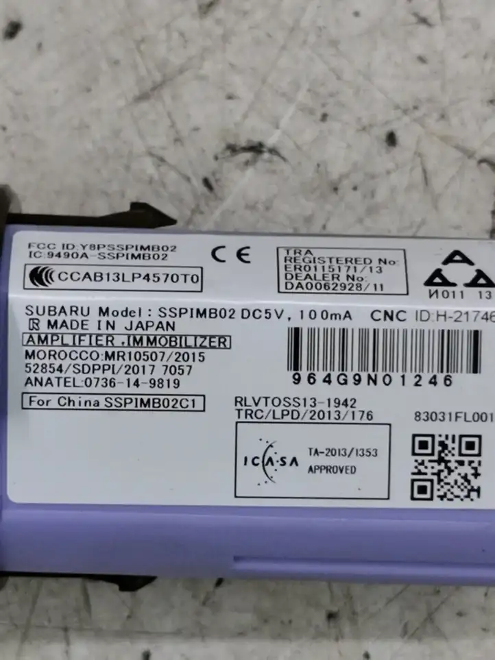 Subaru Impreza V (2016 - 2023) 83031FL001 Включатель зажигания и стартера — фото 3