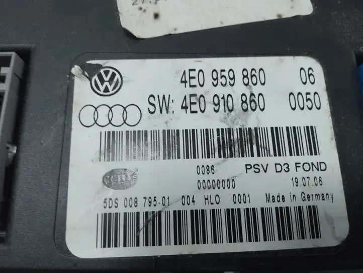 Audi A8 S8 D3 4E (2005 - 2007) 4E0959860 Модуль комфорта — фото 2