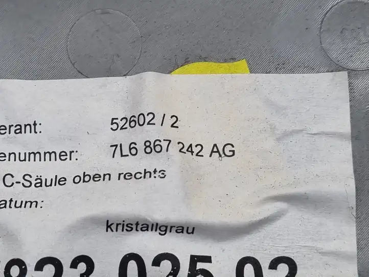 Volkswagen Touareg I (2002 - 2010) 7L6867242AG Обшивка стойки C — фото 3