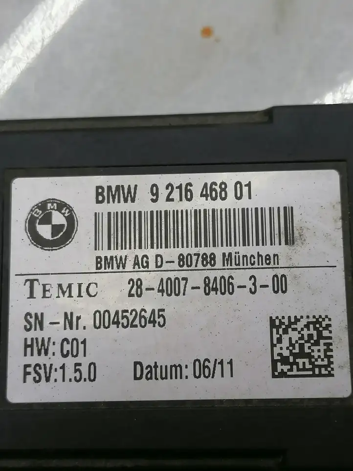 BMW 3 E90 E91 (2005 - 2012) 9216468 Реле обогрева — фото 4