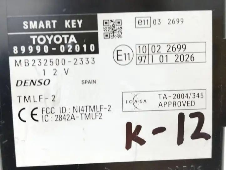 Toyota Auris 150 (2006 - 2012) 8999002010 Прочие блоки управления — фото 6