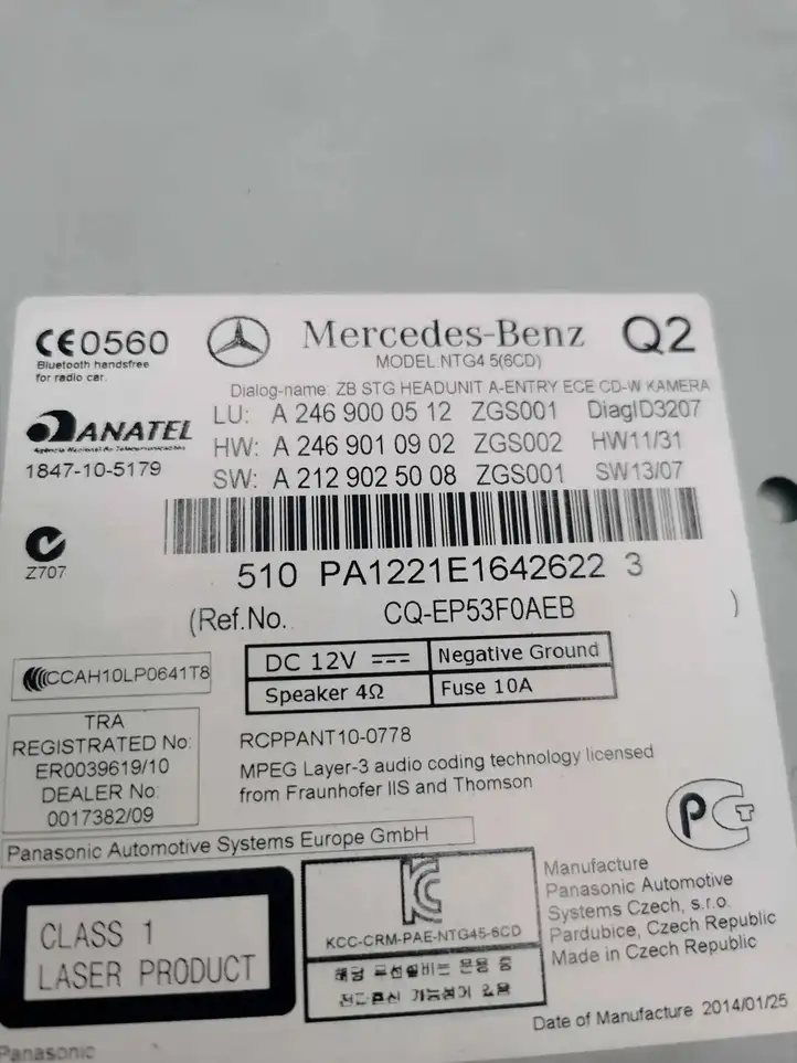 Mercedes-Benz B-class W246 (2014 - 2018) A2469000512 Магнитола / мультимедийная система — фото 5